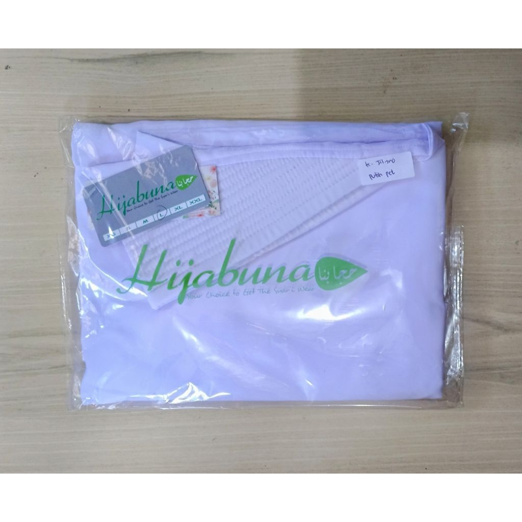 Khimar Instan Putih - Hijabuna Original - Jilbab Grosir Jilgro Bergo Kerudung Blus Polos Putih Bersi