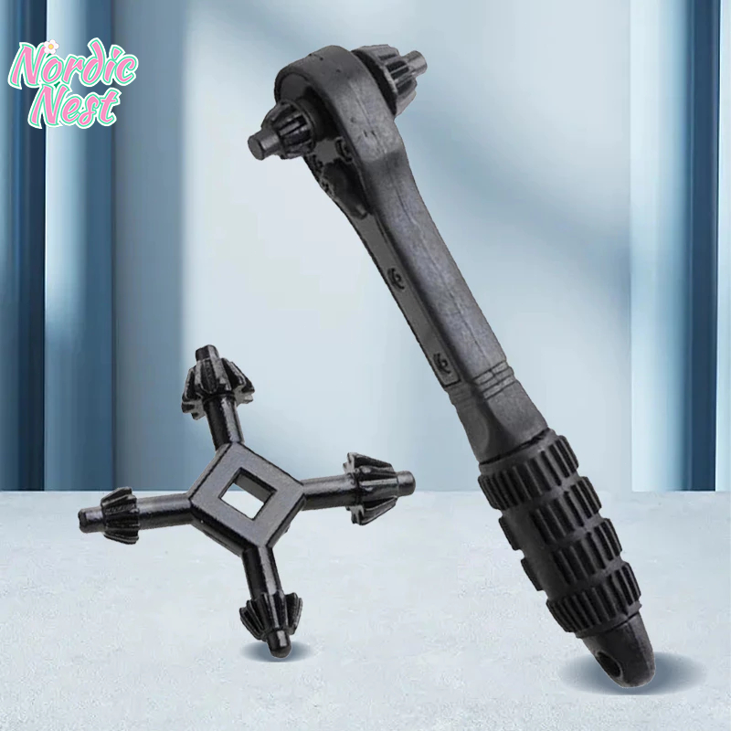 2pcs/Set Kunci Kepala Bor / 4 In 1 Driil Chuck Key Multifungsi / Kunci Kepala Bor 4 Way Universal