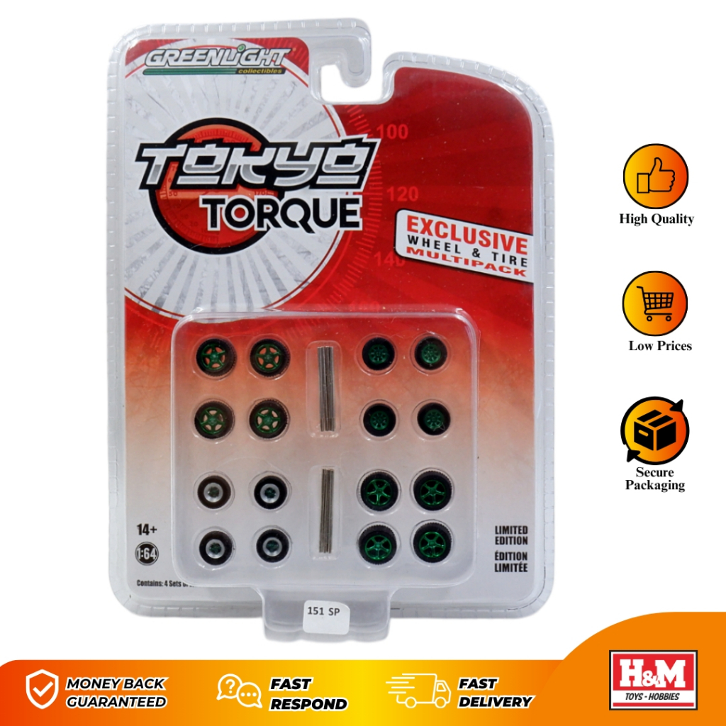 Greenlight CHSE Green Machines 1:64 Tokyo Torque Wheel & Tire Pack - SP8