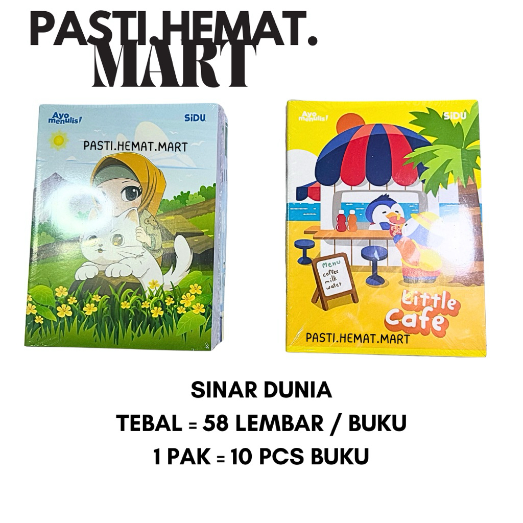 

[HEMAT] 10 Pcs Buku Tulis Sidu 58 | Sinar Dunia