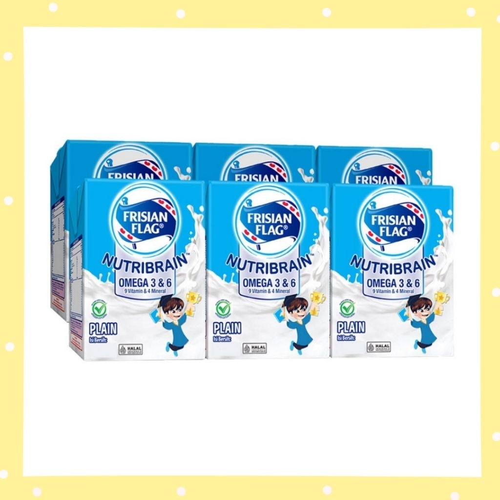 

Frisian Flag Nutribrain Susu UHT Cair Kotak Rasa Plain 6x110ml