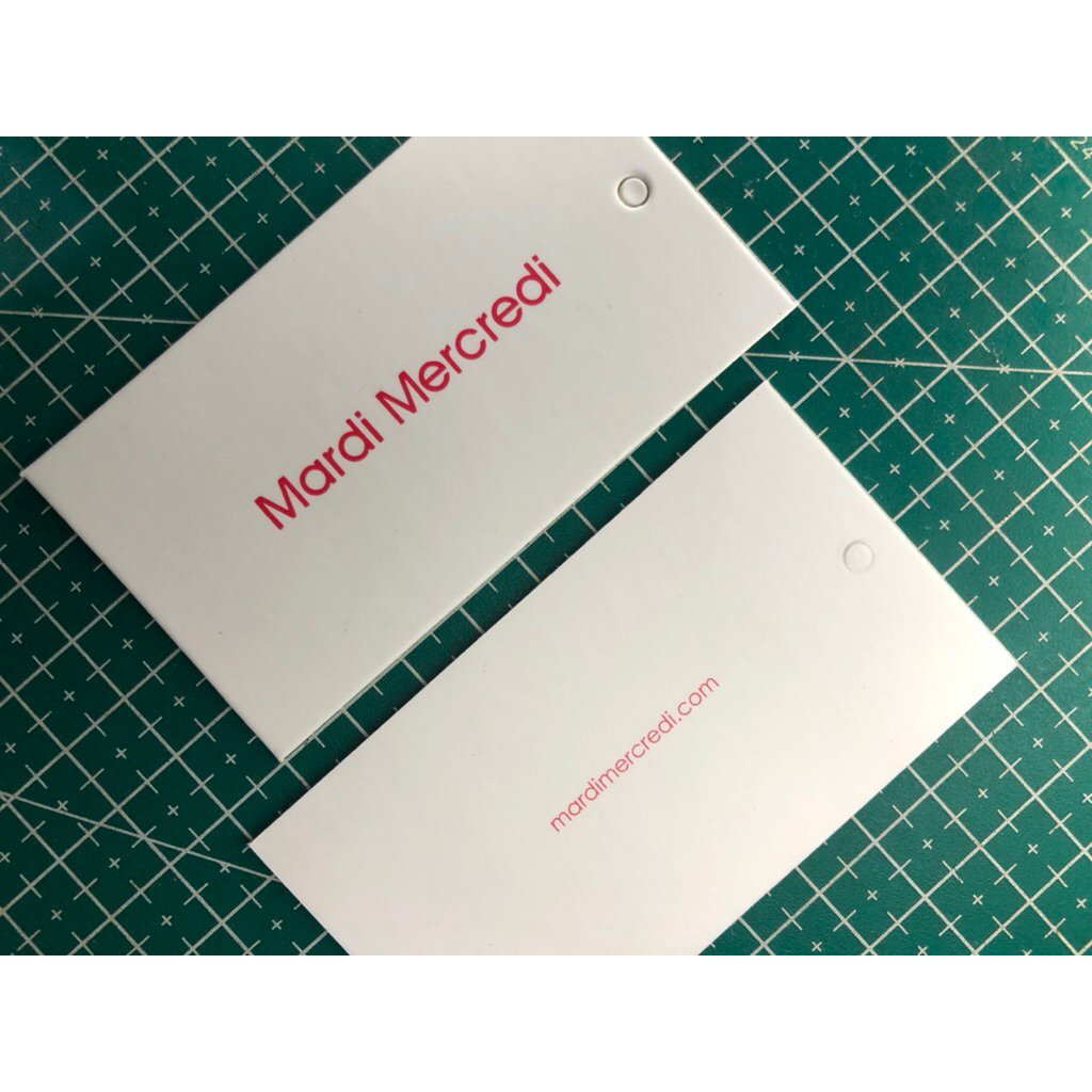 

MARDI MERCREDI LABEL NAME TAG SUPER PREMIUM TEBAL co 1x dikirim 600pcs