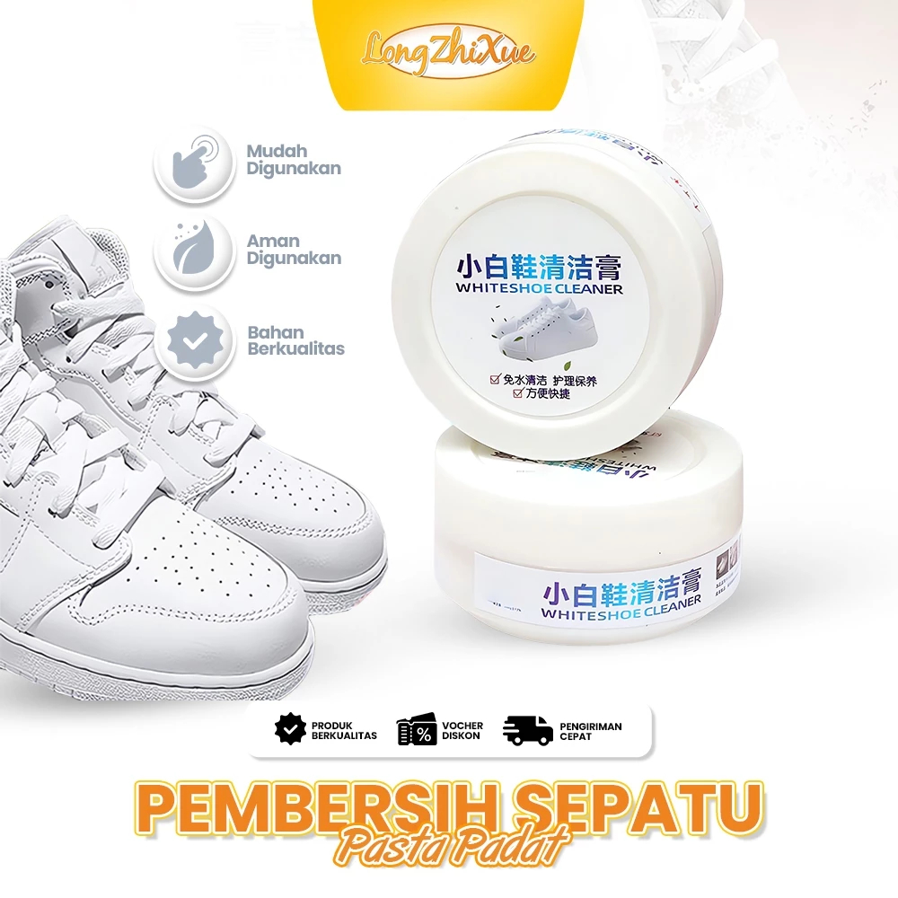 PM - PROMO 9.9 Krim Pembersih Sepatu + Spons / Krim Pemutih Sepatu / Pembersih Sepatu Putih Bersihka