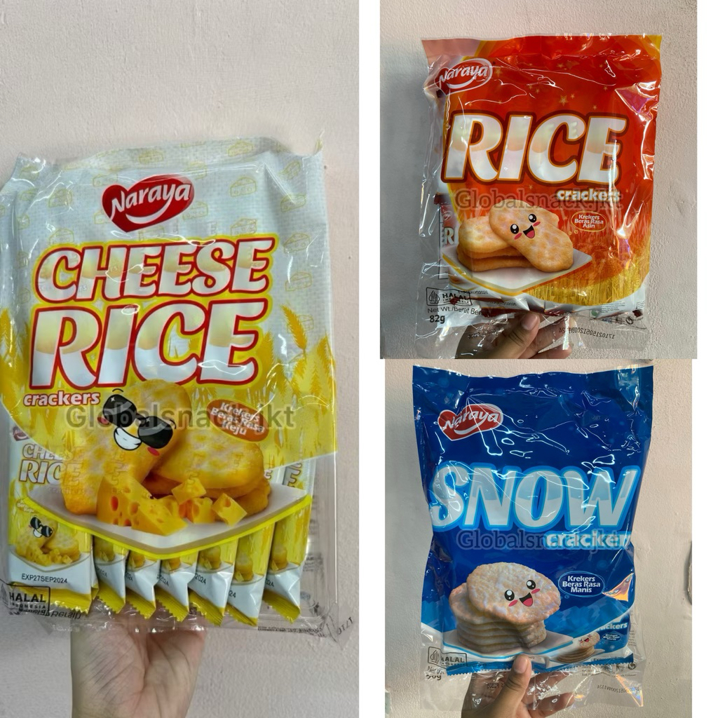 

NARAYA RICHY RICE CRACKERS / RICHY SNOW CRACKERS / CHEESE CORN
