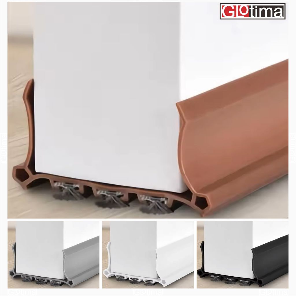 Door Bottom Seal Brush Strip Moher Bulu Lis Pintu Bawah Penghalang Debu Serangga Bawah Pintu