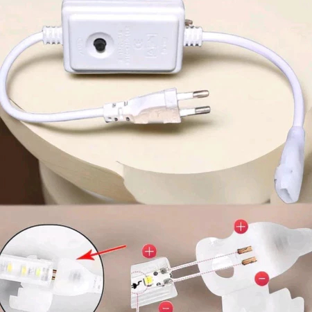 Soket Lampu RGB 2 Jarum/Kabel Colokan Lampu LED Strip RGB 2835/5050 Kedip /Socket Led strip Adaptor 