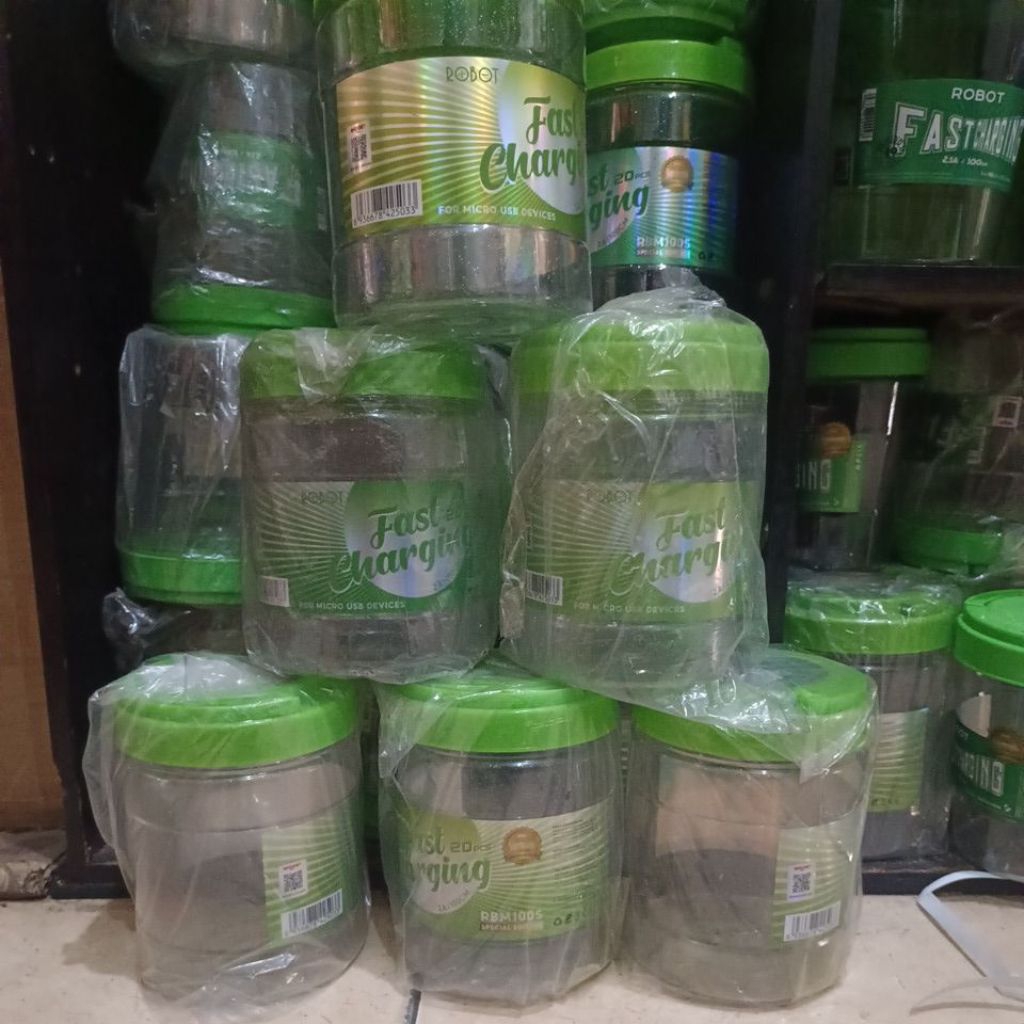 ROBOT Toples Kosong Bekas Kabel Data Charger Robot / Toples Bening Robot Bekas Kabel Data RBM/ RBC