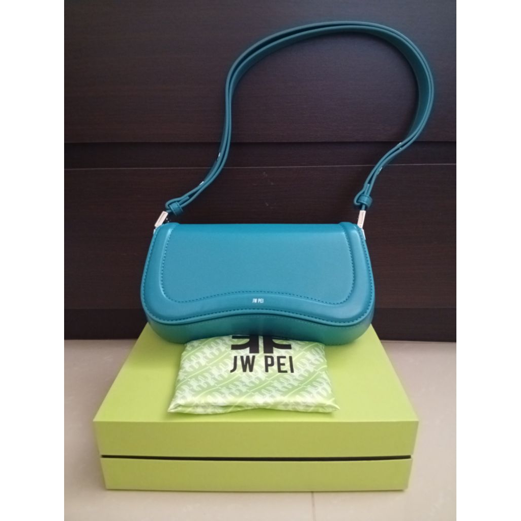New tas JW PEI shoulder sling bag peacock blue