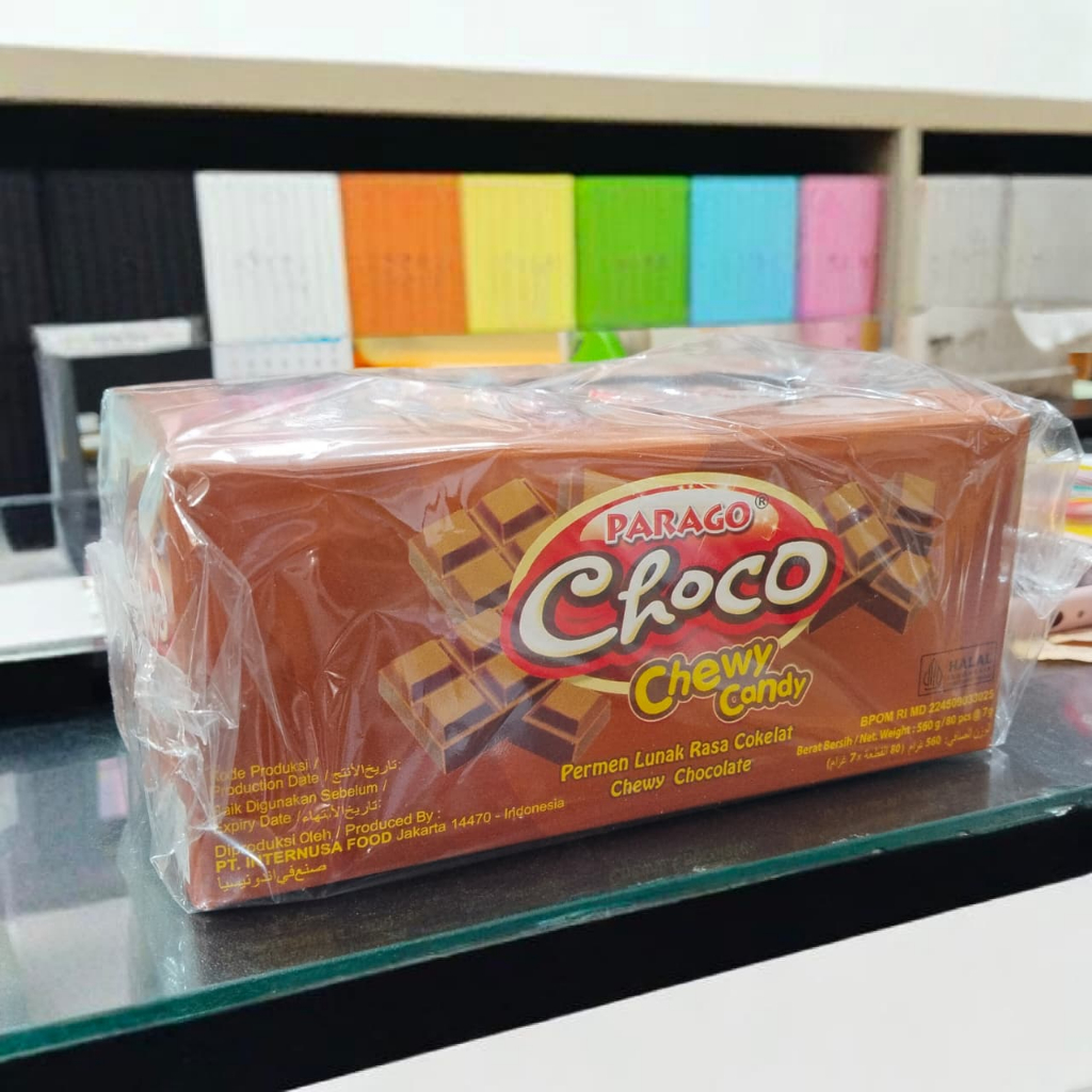 

Parago Chocolate Chewy Candy - Permen Lunak Rasa Coklat - Box isi 80 pcs