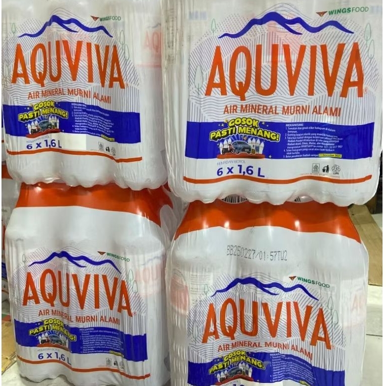 

AQUAVIVA AIR MINUM KEMASAN BOTOL 1600L 1 PAK ISI 6