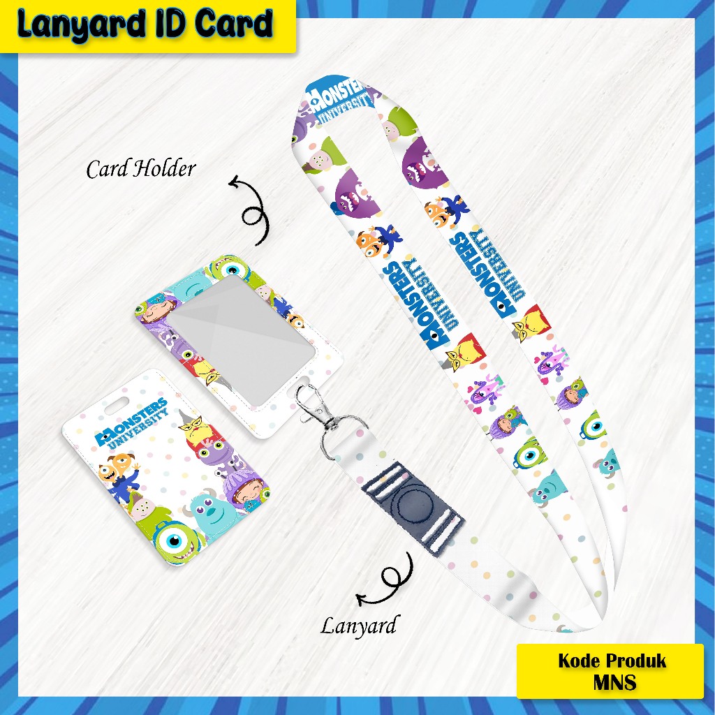 

[LANYARD ID CARD] Strap Lanyard Card Holder Monsters University tali hp - gantungan kunci - Id card