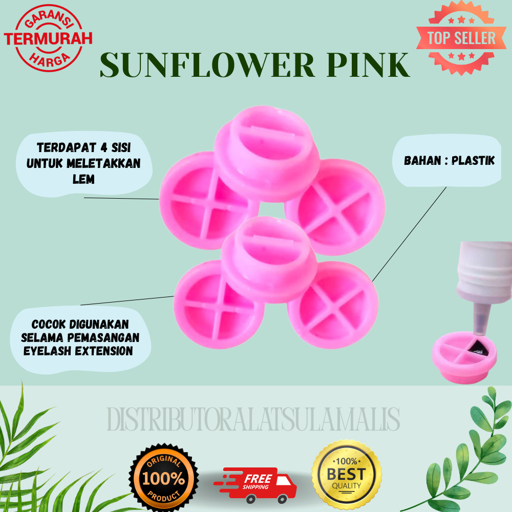 SUNFLOWER PINK ECER 1BJ UNTUK MELETAKKAN GLUE EYELASH / RING GLUE / CINCIN LEM UNTUK EYELASH