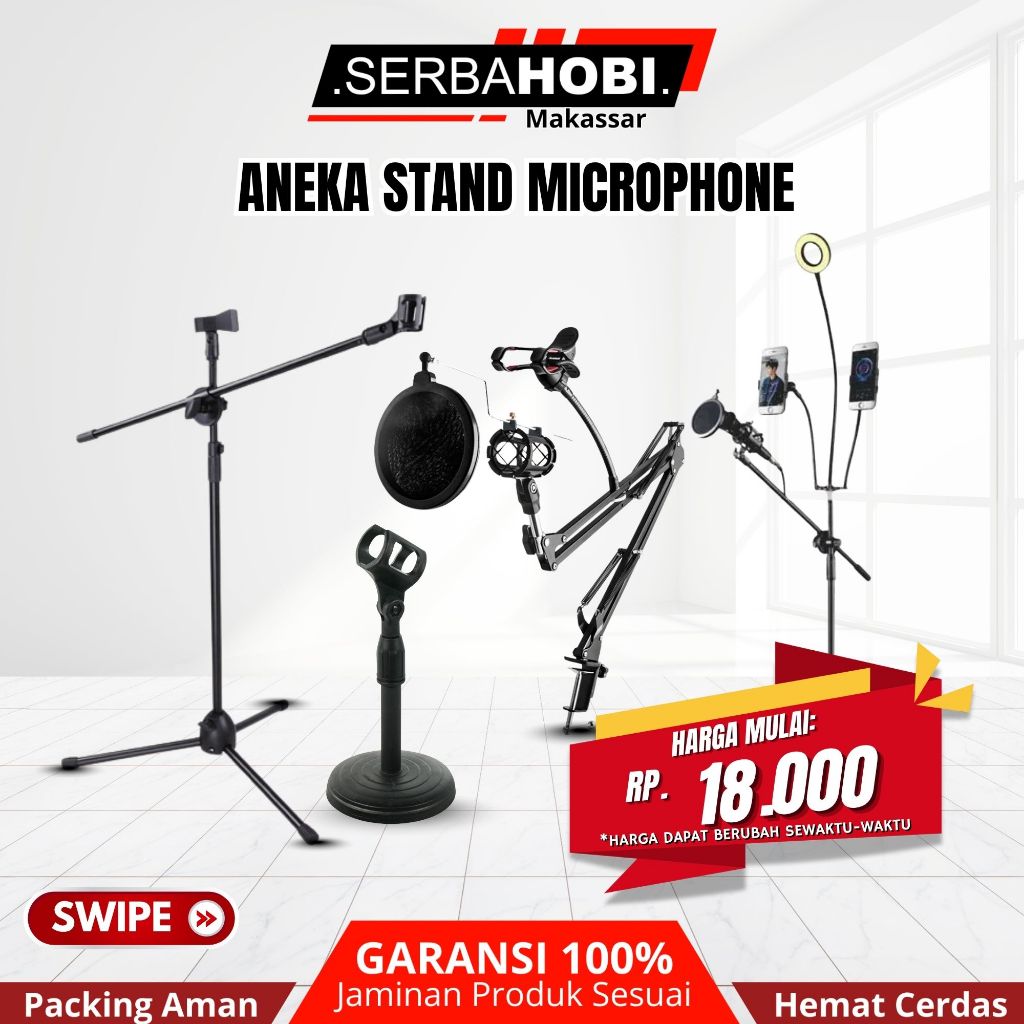 Stand Microphone / Stand Mic Meja / Stand Microphone Murah