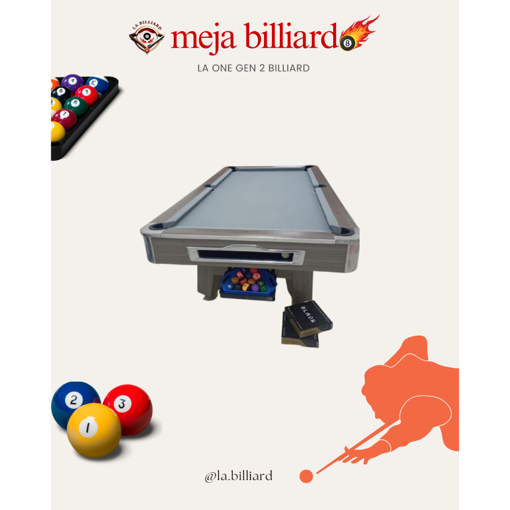 Meja Billiard La One Gen 2 9FT – Desain Elegan & Kualitas Premium  Meja Billiard La One Gen 2 Import