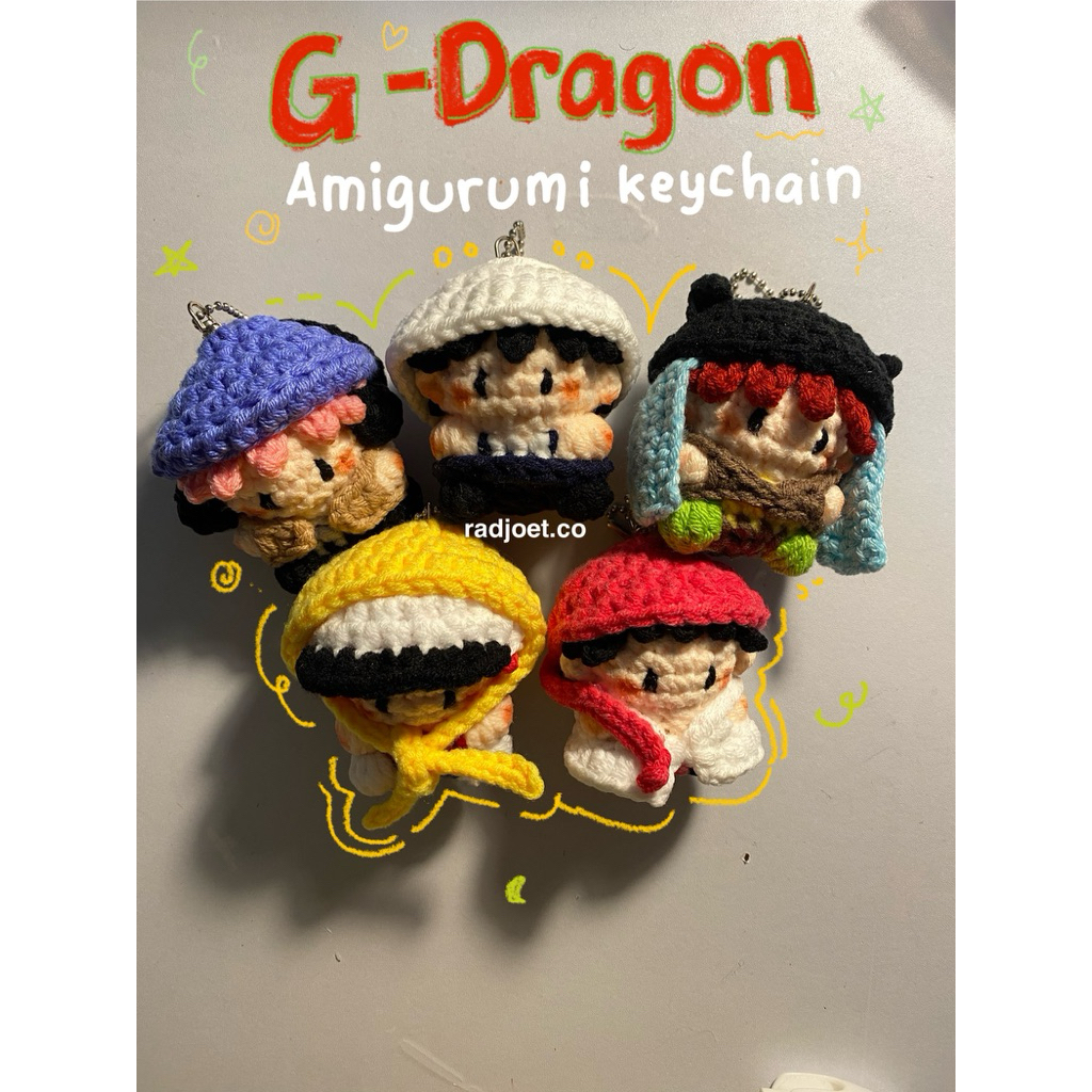 [radjoet.co] amigurumi keychain gdragon | gantungan kunci rajut gdragon | gdragon merch