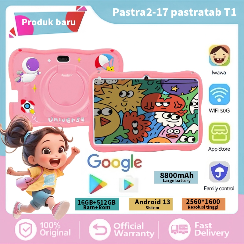 Kids Tablet 12GB RAM 512GB ROM 8.1 Inci 5G WiFi Android