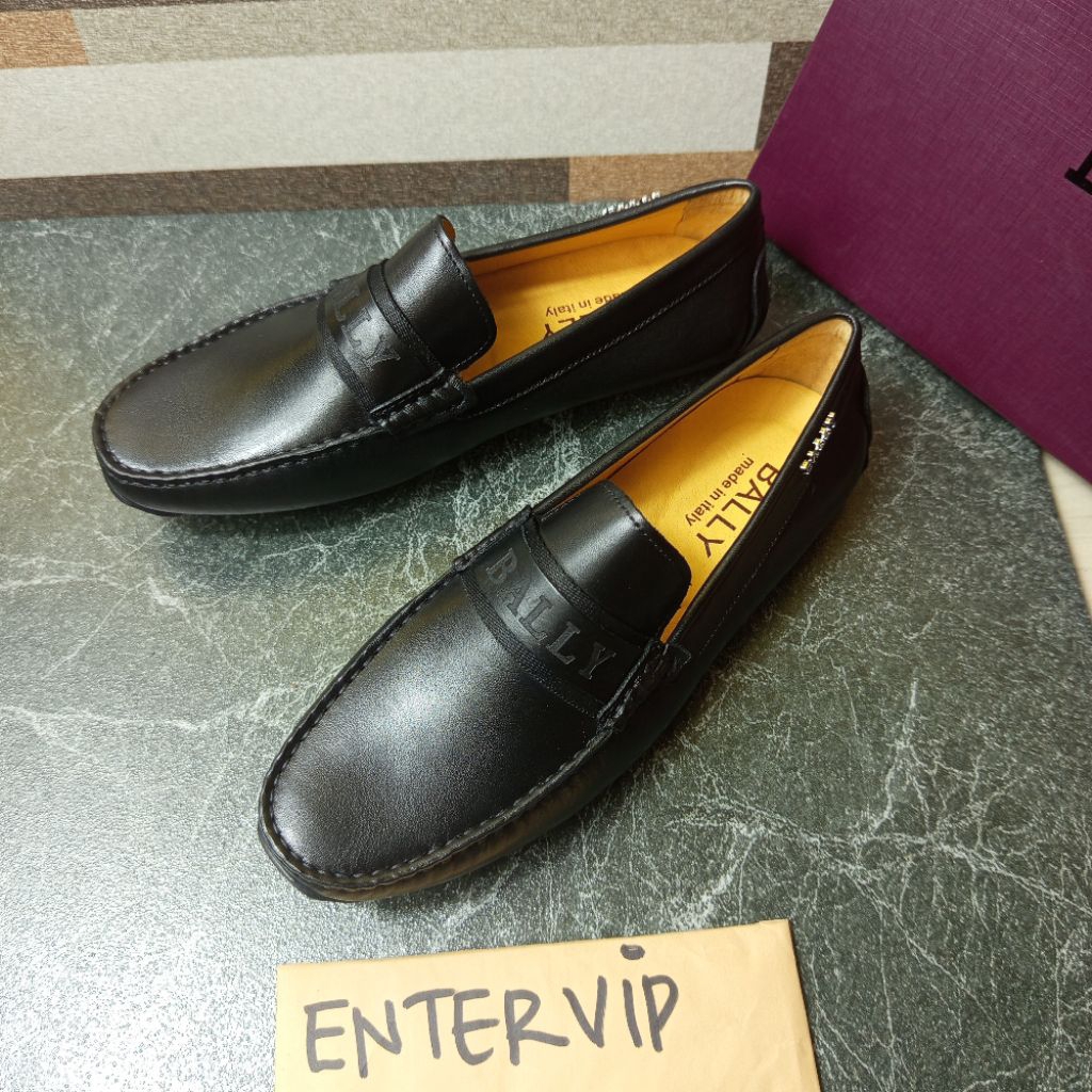 hx04 sepatu loafer pria slip on kulit loafers branded