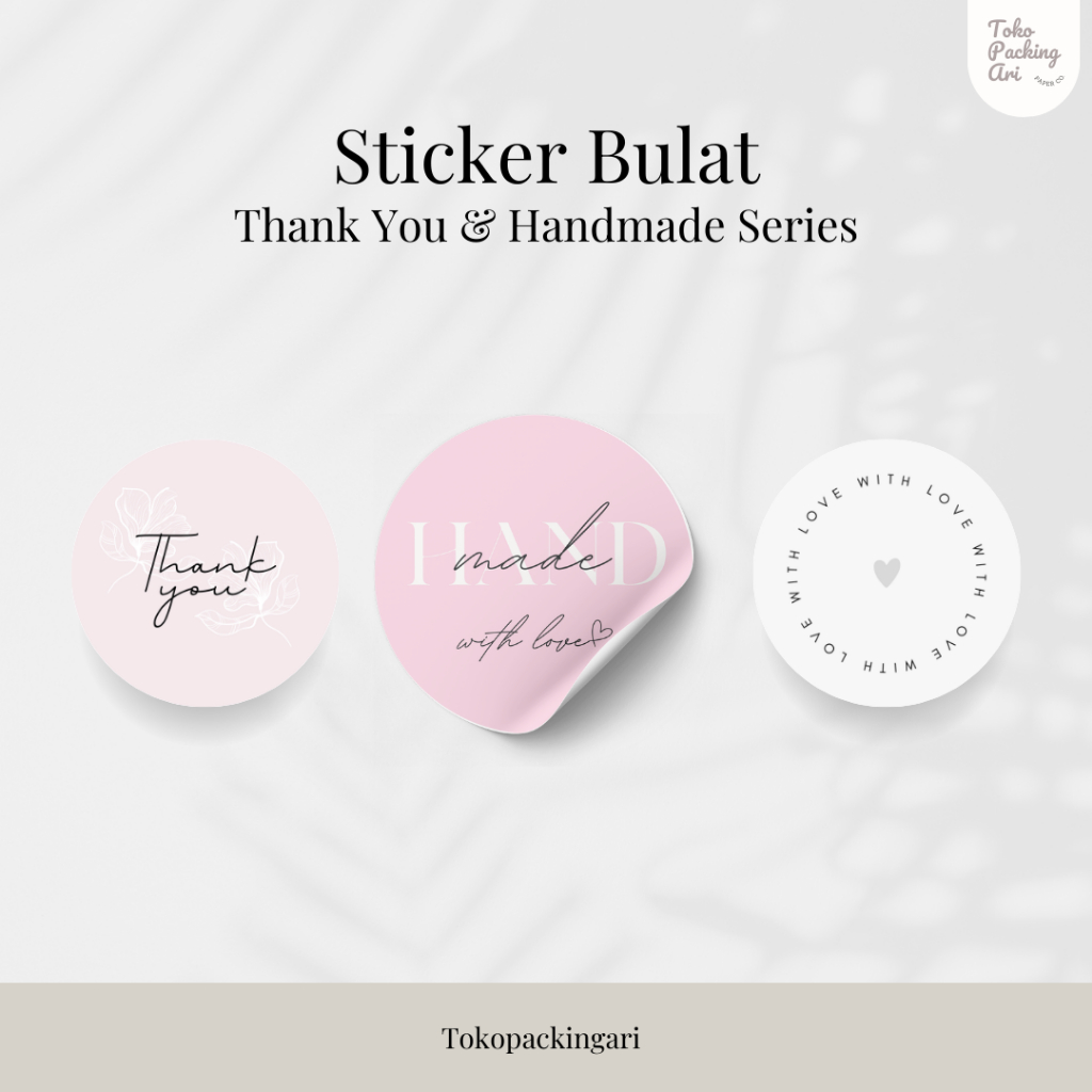 

Sticker Bulat Thank You Series | Sticker Set Thank You Pastel | Sticker Kemasan