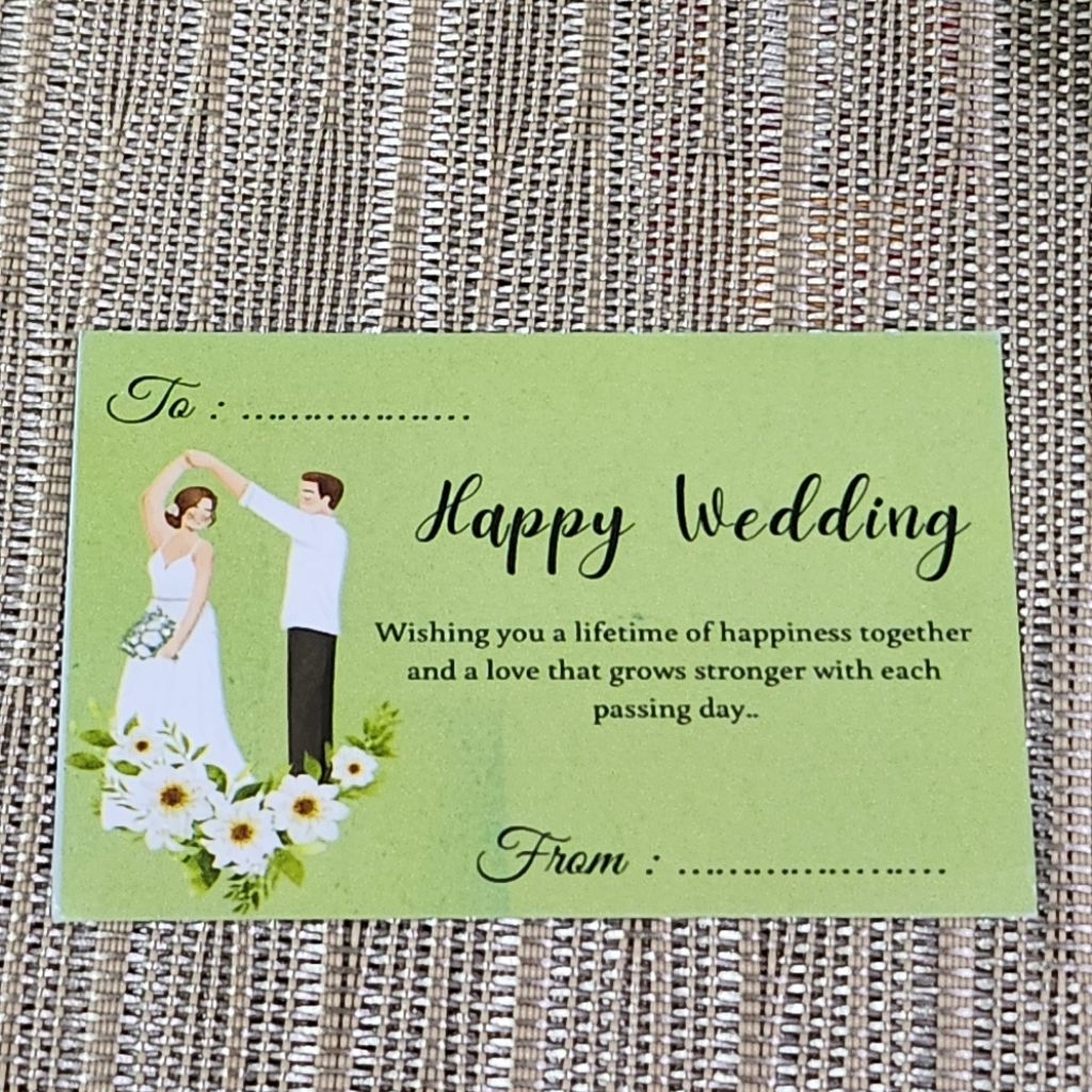 KARTU UCAPAN HAPPY WEDDING