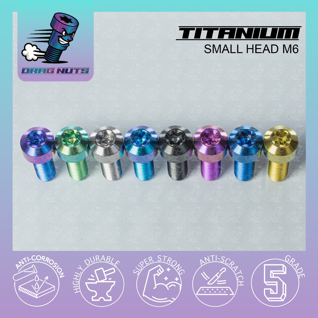 Titanium Probolt Baut M 6 M6 Grade 5 Baut Drat 10 Kunci 10 Baut 10