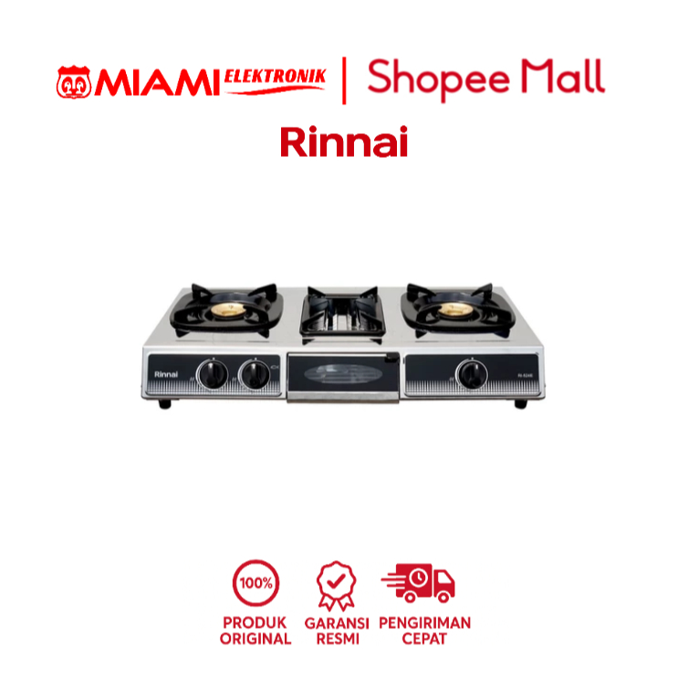 Rinnai Kompor Gas 3 Tungku RI 524 E / RI524E / RI524
