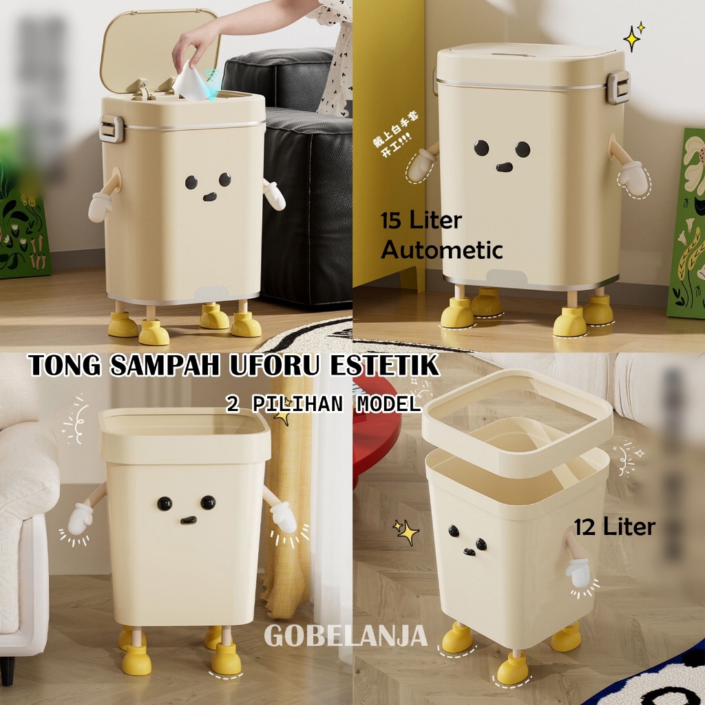 Tong Sampah Aesthetic UFORU/ Tempat Sampah Sensor/ Tong Sampah Auto