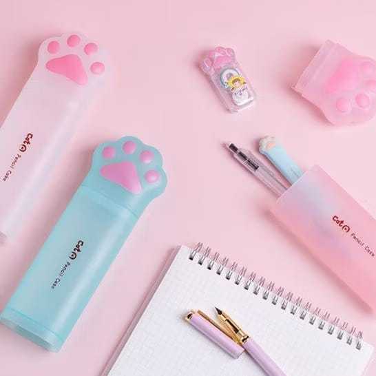 

Micha Tempat Pensil Cat Paw Pensil Case Kotak Pensil Storage Stationery Lucu Aesthetic Minimalis