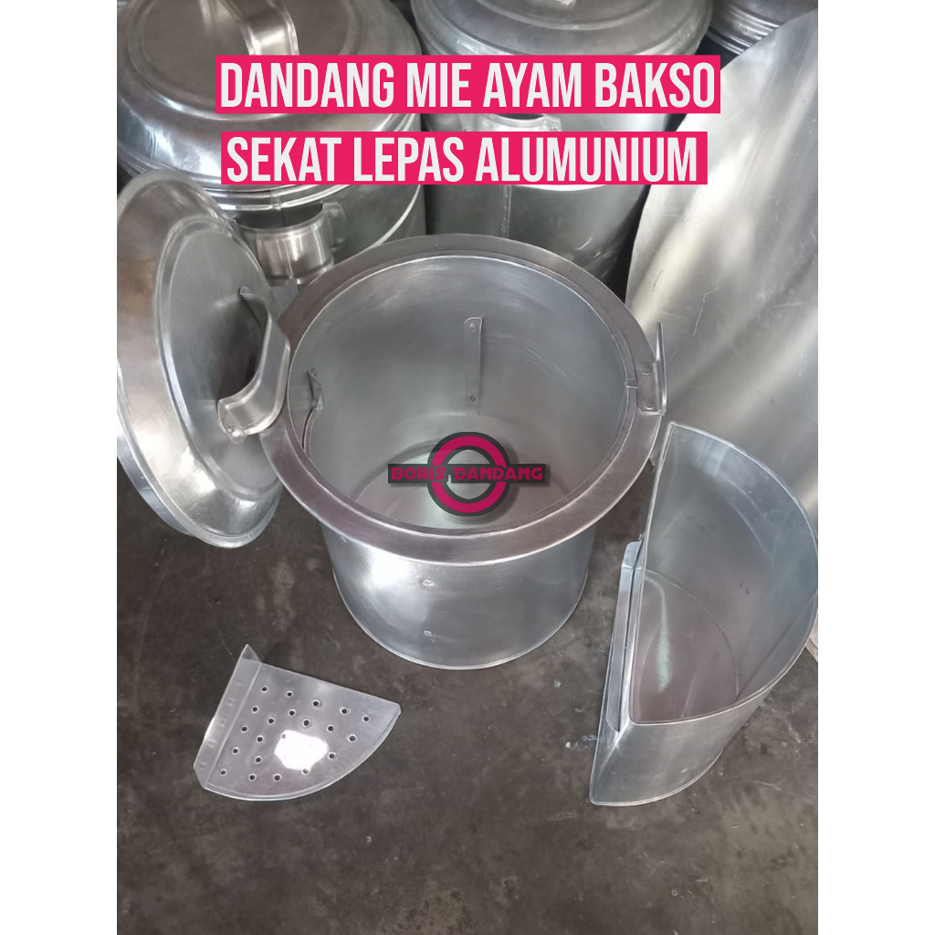 Dandang mie ayam dan bakso sekat pisah ukuran 28 Free irus bakso