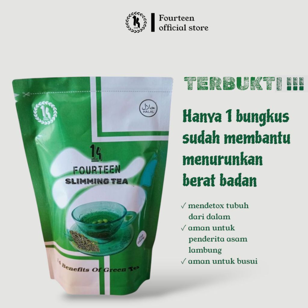 slimming tea teh diet , teh pelangsing dan peluntur lemak fourteen slimming tea