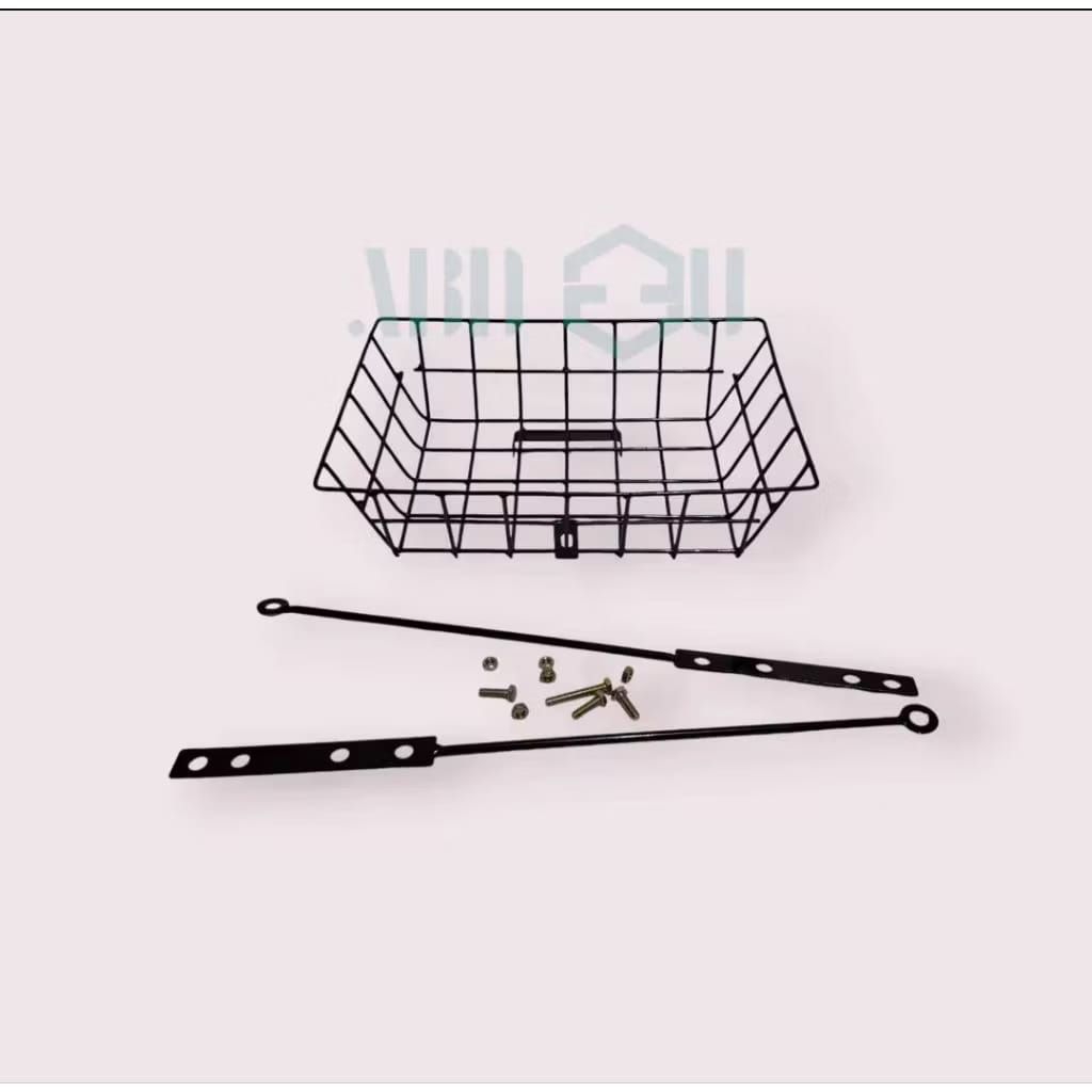 Keranjang Sepeda Depan Besi Universal Fullset Rak Touring MTB Lipat Fixie Federal