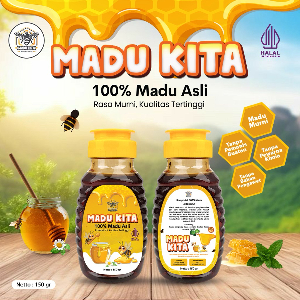

Madu Kita Murni 150gr - Dari Hutan Sumatra Terjamin Asli BERGARANSI Madu Dengan Kemasan Premium Yang Bisa Dibawa Kemana Saja