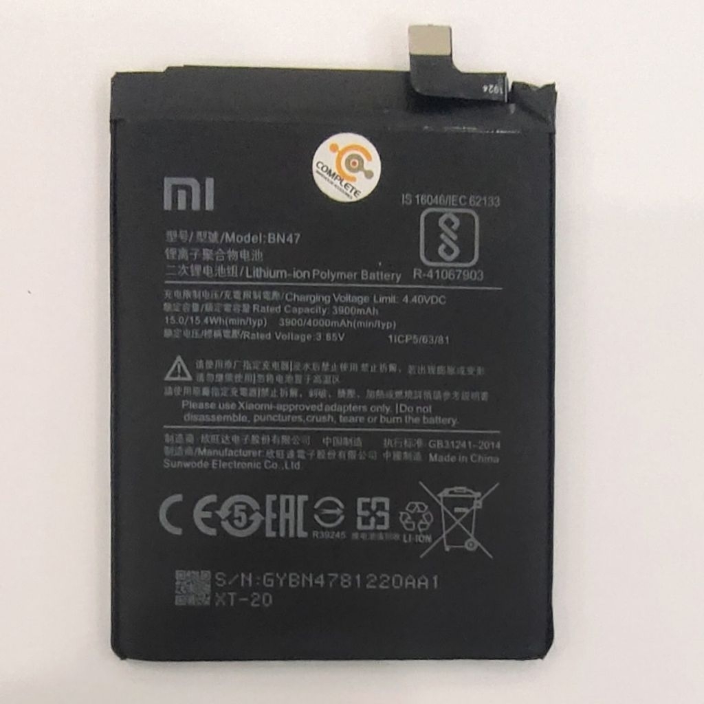 BATERAI XIOMI REDMI 6 PRO | BN-47 | BATT XIOMI BN47 ORIGINAL