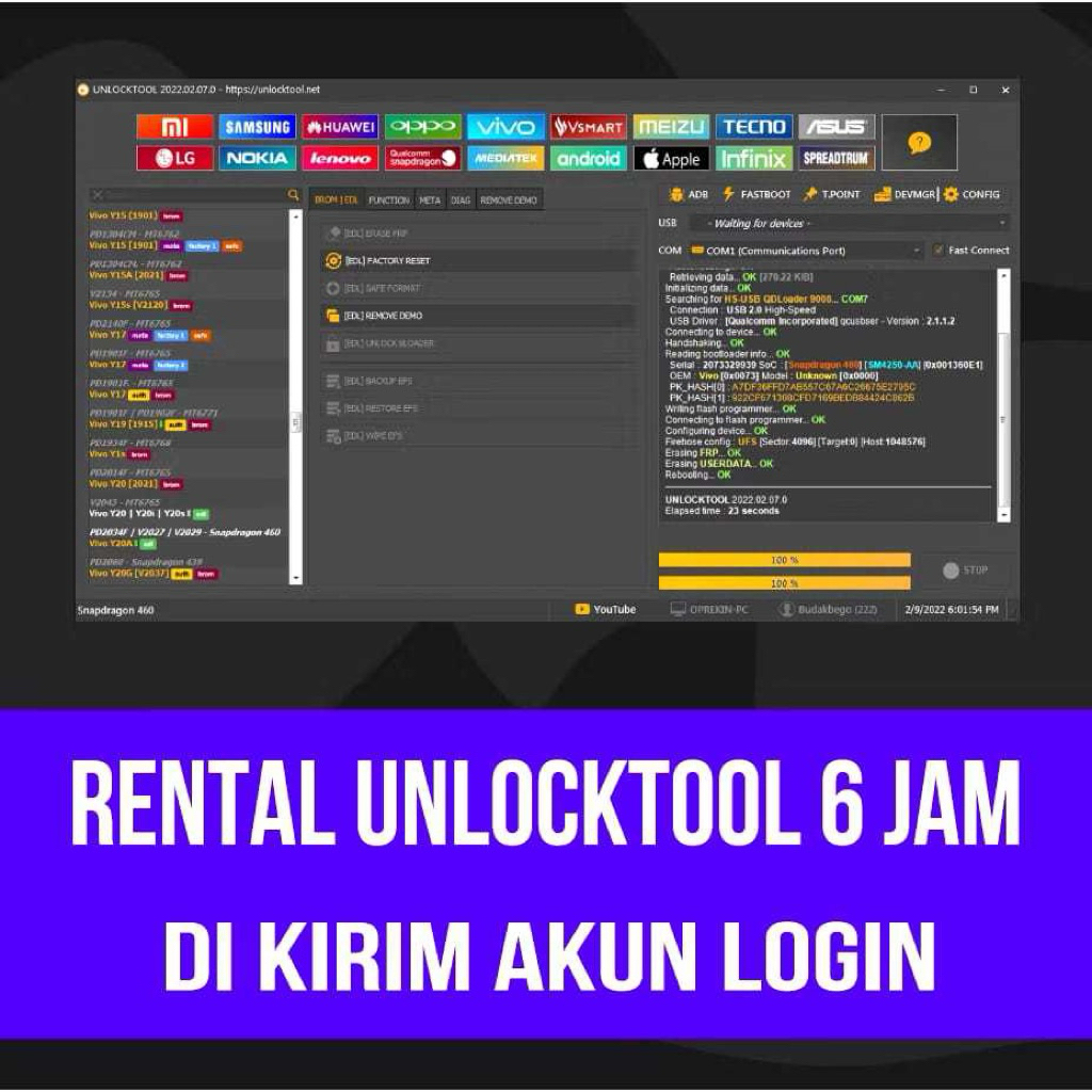 Unlocktool 1-6 jam