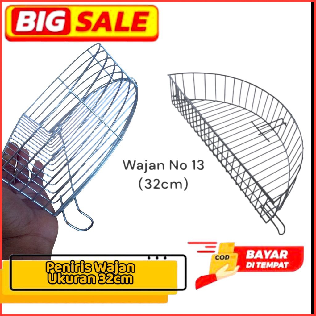 Peniris Wajan Ukuran 32cm /Saringan Minyak Penggorengan/Saringan Wajan Murah