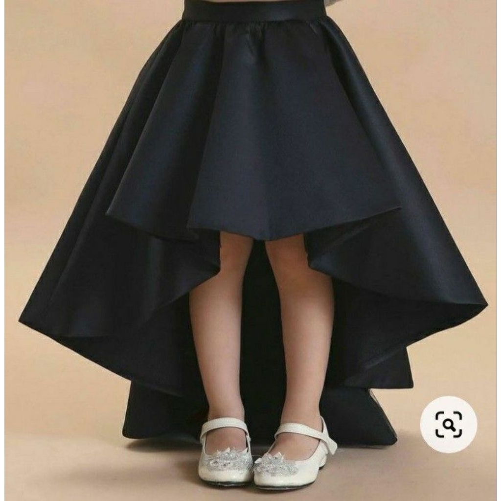 Rok pinguin / 12 th / line dance rok nari bahan mengkilap polyester highl-low Skirts (Fashion and da