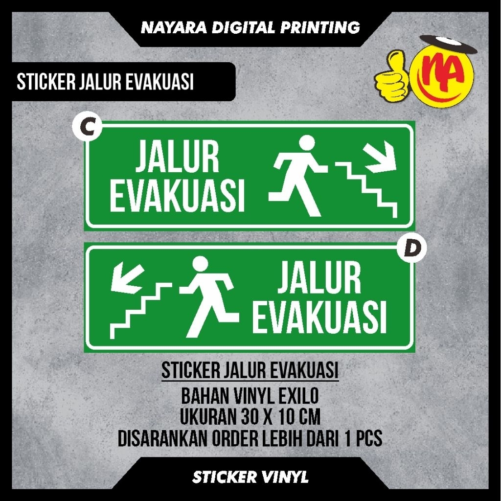 

stiker jalur evakuasi