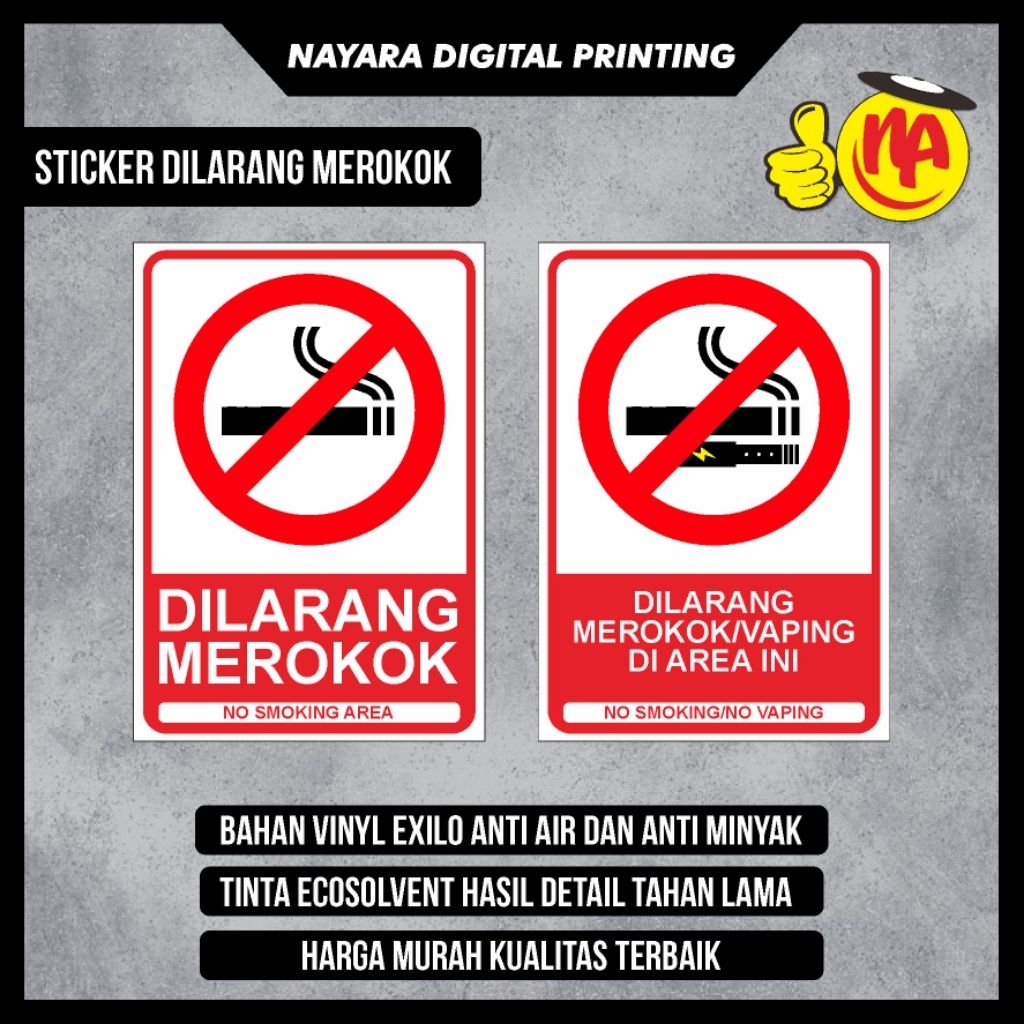 

stiker dilarang merokok