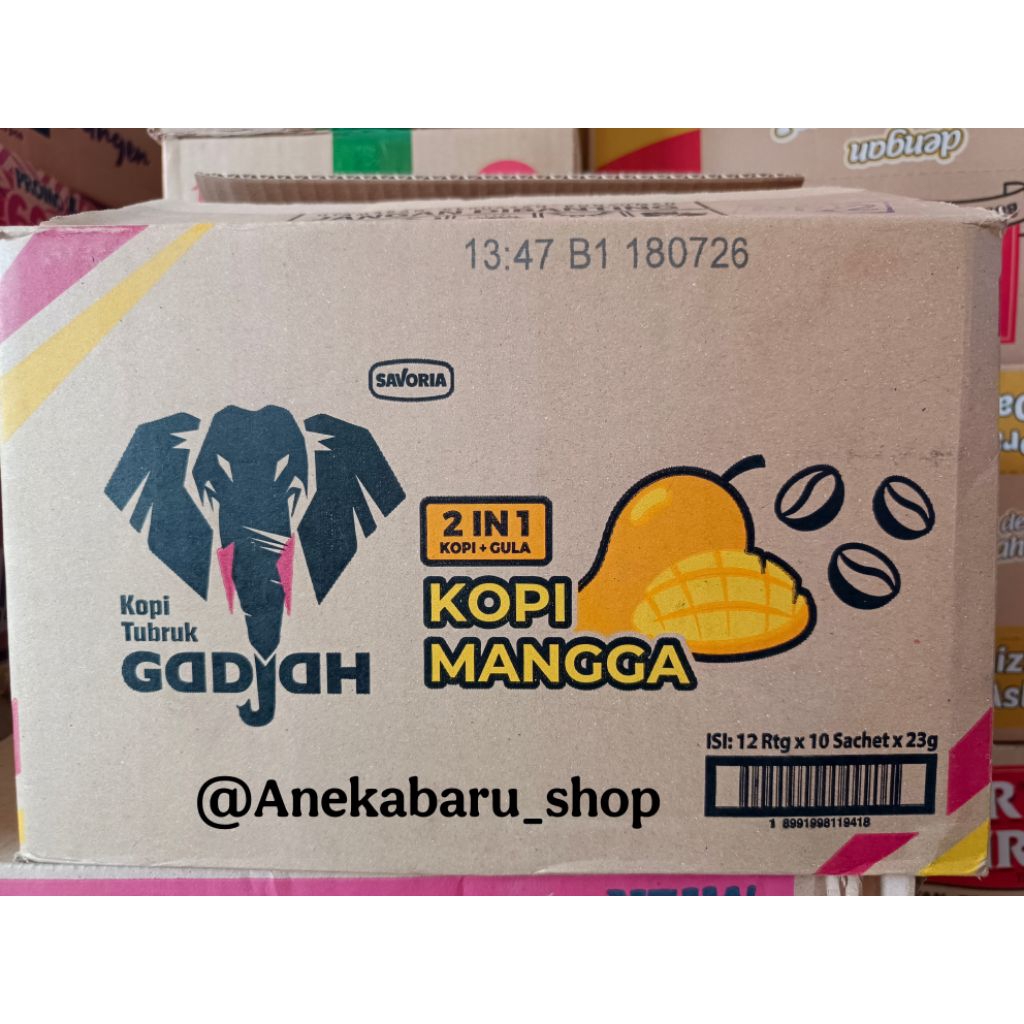 

( 1 Renceng/10 Sachet ) Kopi Gadjah Mangga 2in1