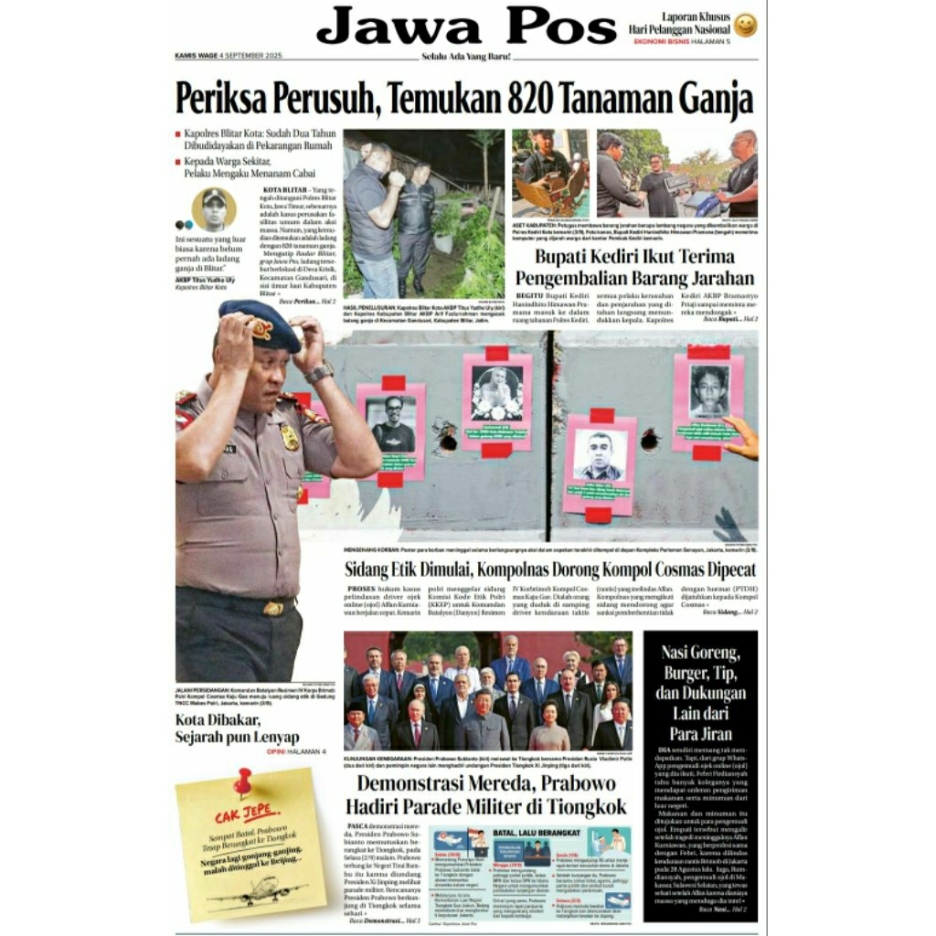 Jawa pos koran edisi Oktober 2025