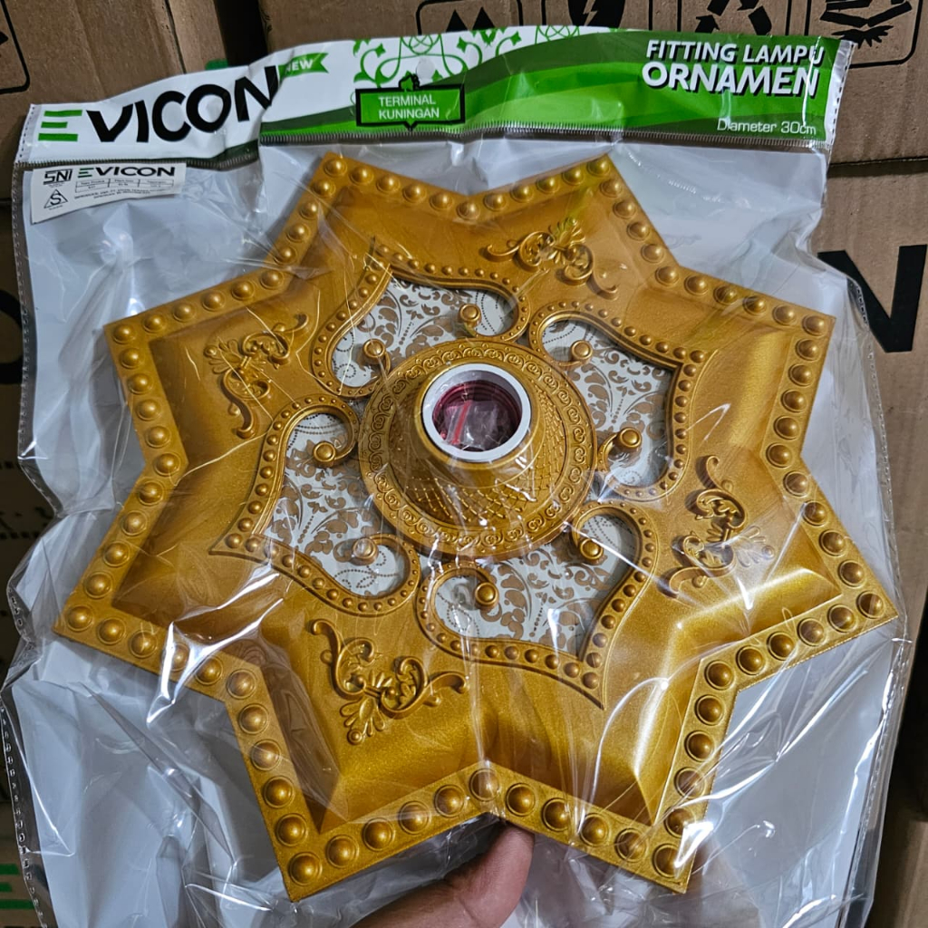[ COD ] FITTING HIAS ORNAMEN PLAFON 30cm PLASTIK PVC ]