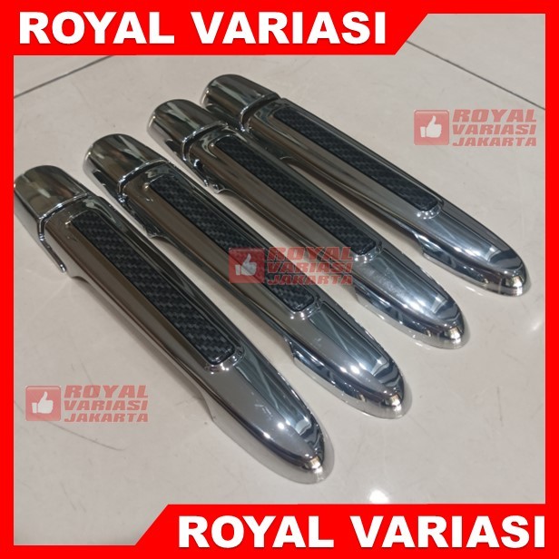 Handle Cover All New Avanza Xenia Veloz 2012-2018 Karbon Chrome 4 Pintu