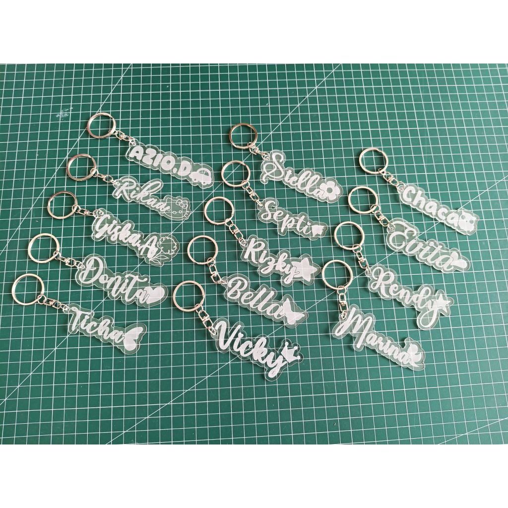 Gantungan Kunci/Gantungan Kunci Grafir/Ganci Custom Nama/Gantungan Kunci Grafir Nama/Ganci Akrilik/G
