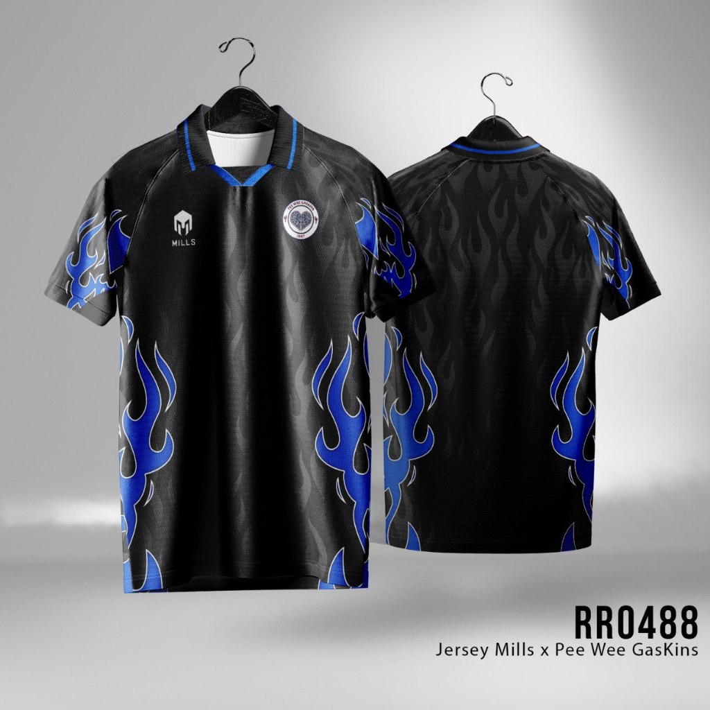 Jersey Olahraga M1lls X Pee Wee Gaskins Kerah Fullprint Dryfit Unisex RR0488-RR0489