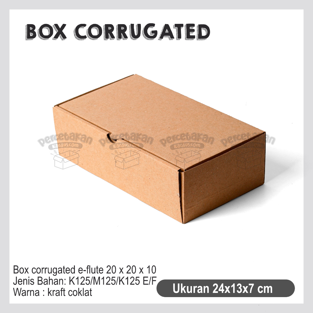 

Kardus Corrugated 24x13x7 CM | Die Cut | Kotak Karton | Box Packing Souvenir Pizza