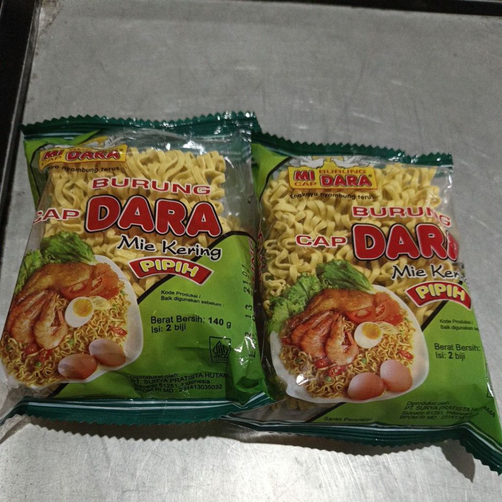 

Mie Burung Dara Pipih Isi 2biji 140g