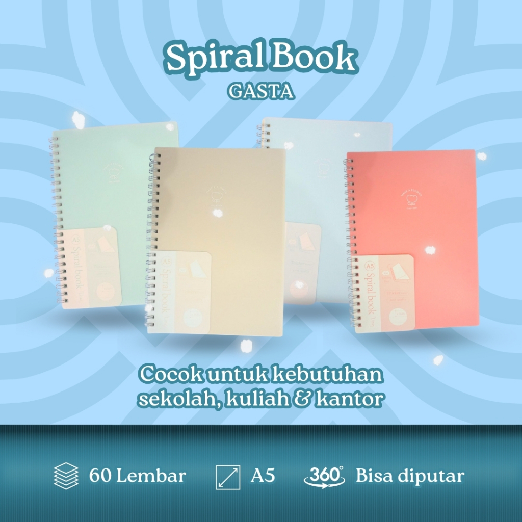 

GASTA - BUKU CATATAN / NOTEBOOK SPIRAL / BUKU SPIRAL A5-6004 HAVE A FLOWER
