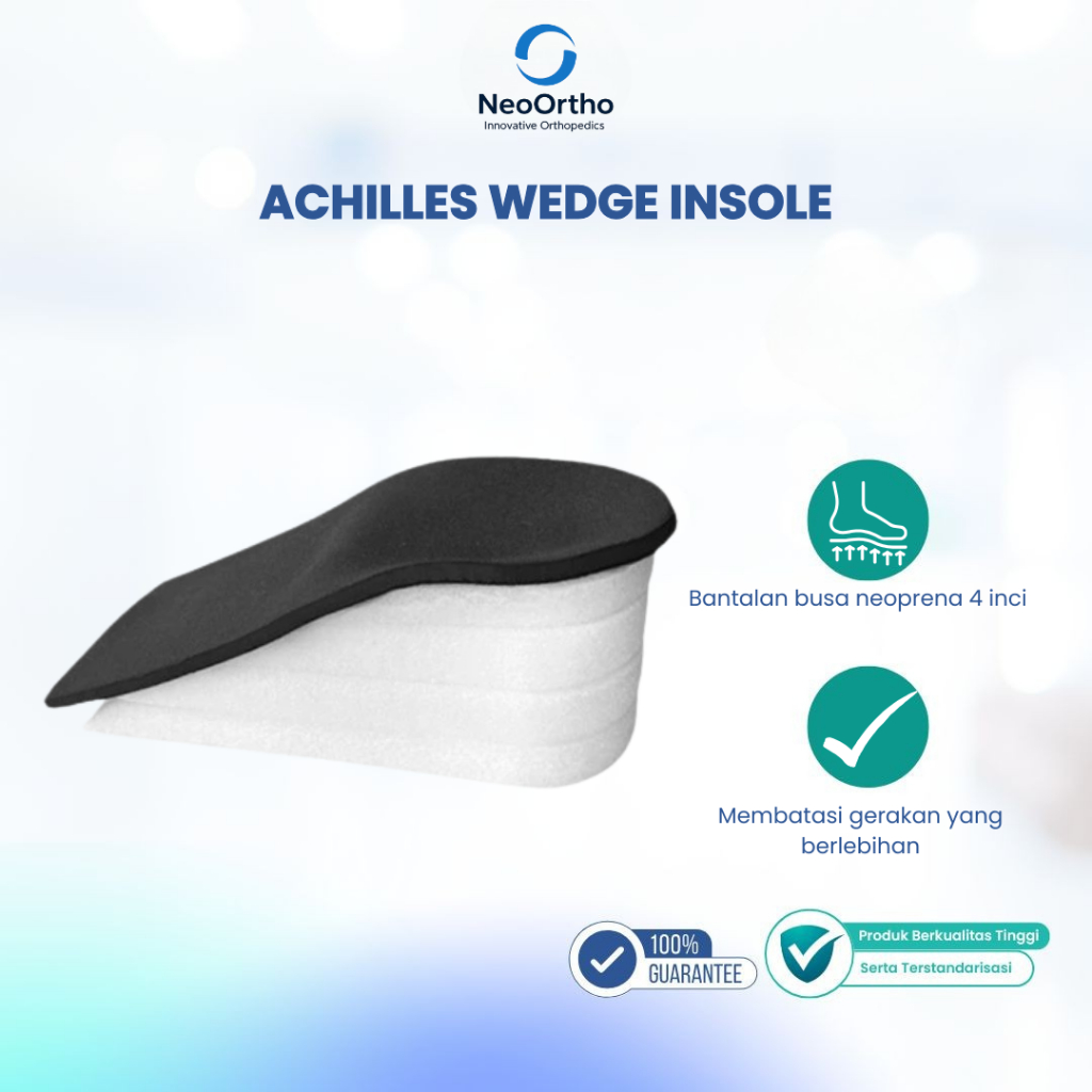 Achilles Wedge Insole – Alas Sepatu Penyangga Tumit Pasca Cedera Achilles & Operasi Tendon