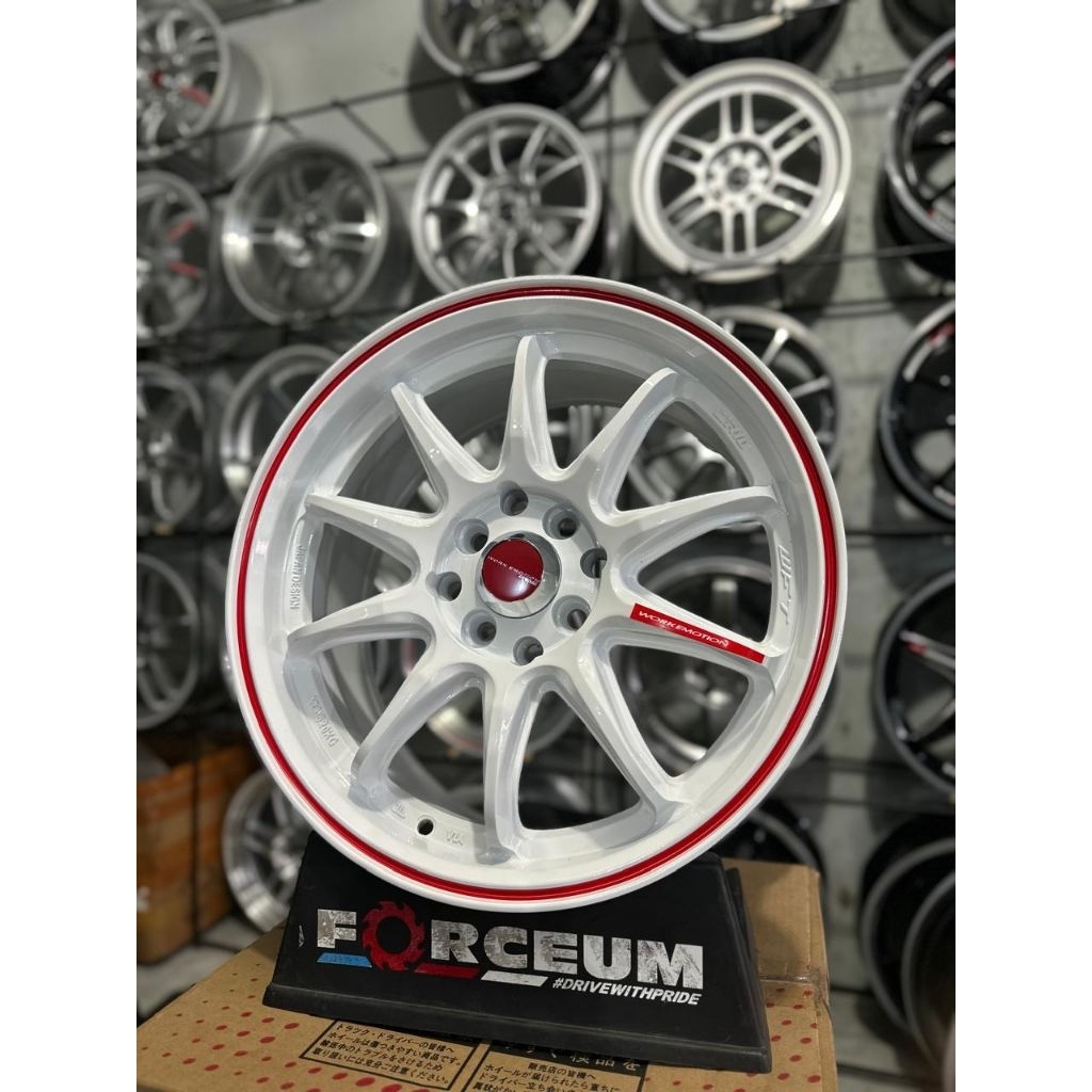 velg mobil work zr10 r16 white lebar 7 et40 kondisi baru