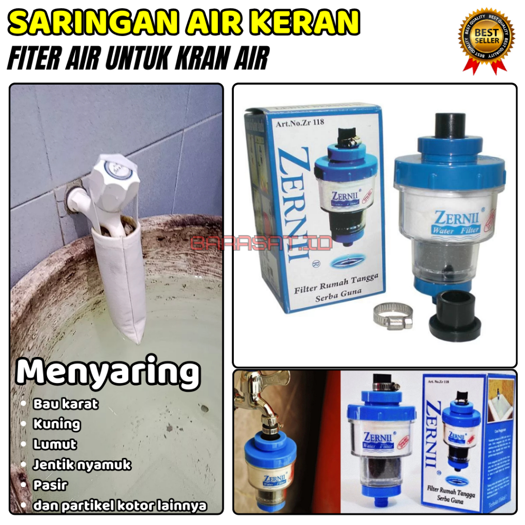 Alat Penjernih Air Zernii Water Filter Saringan Air Filter Air Saringan Kran Air Penyaring Air
