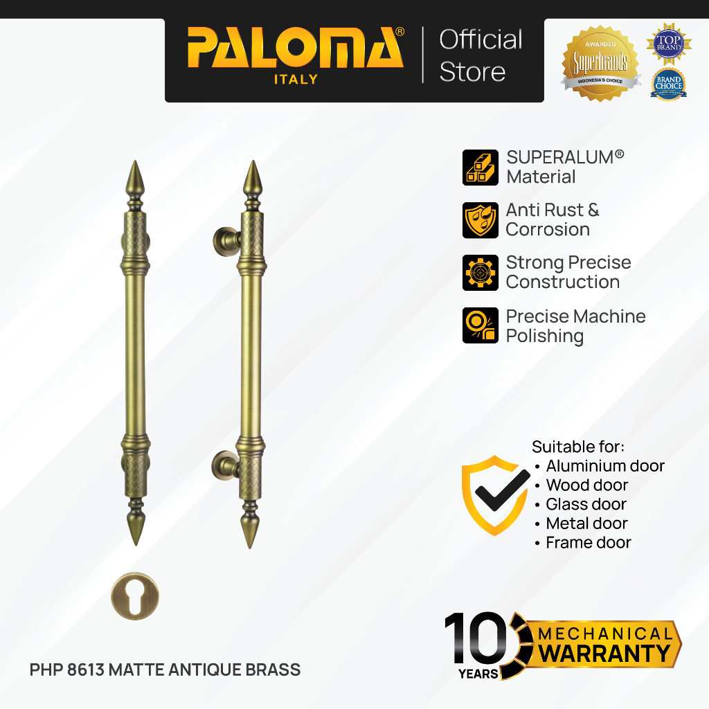 PALOMA PHP 8613 Gagang Tarikan Pintu Door Pull Handle Superalum Antique Antik